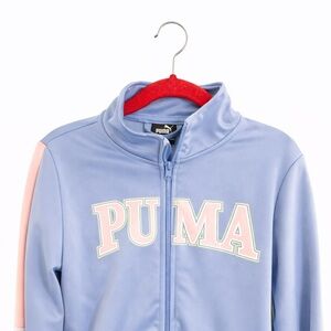 PUMA Kids Zip-Up Track Jacket – Blue & Pink – Size 5T